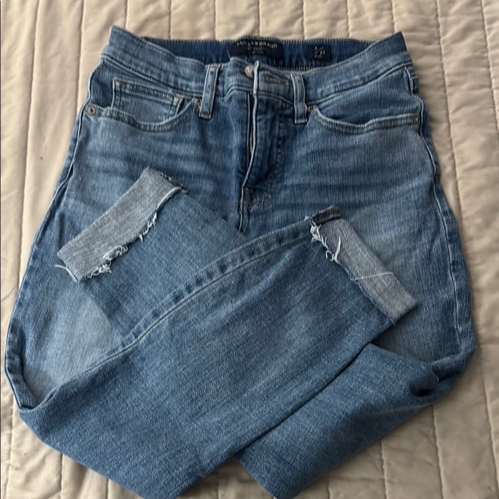 Lucky Brand Ankle Cropped Distressed Jeans